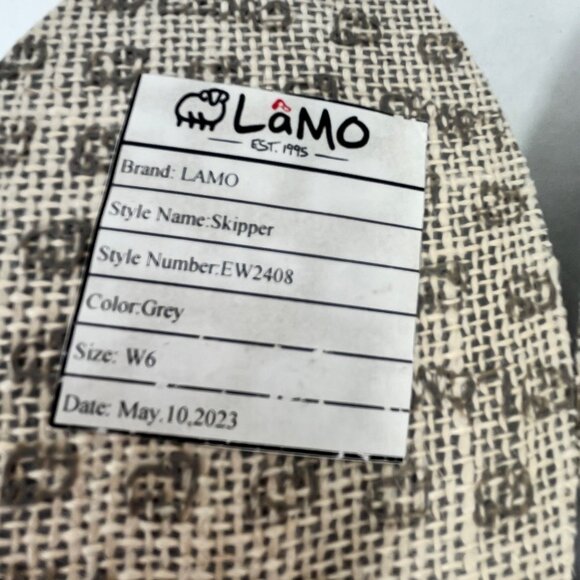 Womens Lamo Skipper Casual Slip-On Shoes W6 Grey Canvas Frayed Detail Lightweigh - Picture 6 of 6